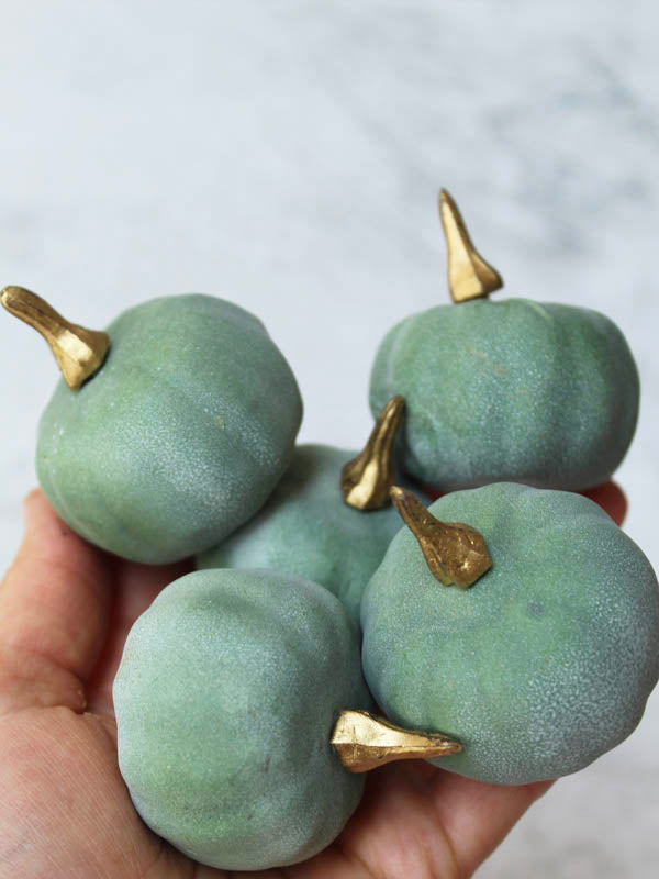 SMALL TEAL PUMPKINS