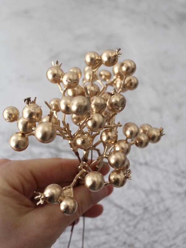 gold berries for wreath