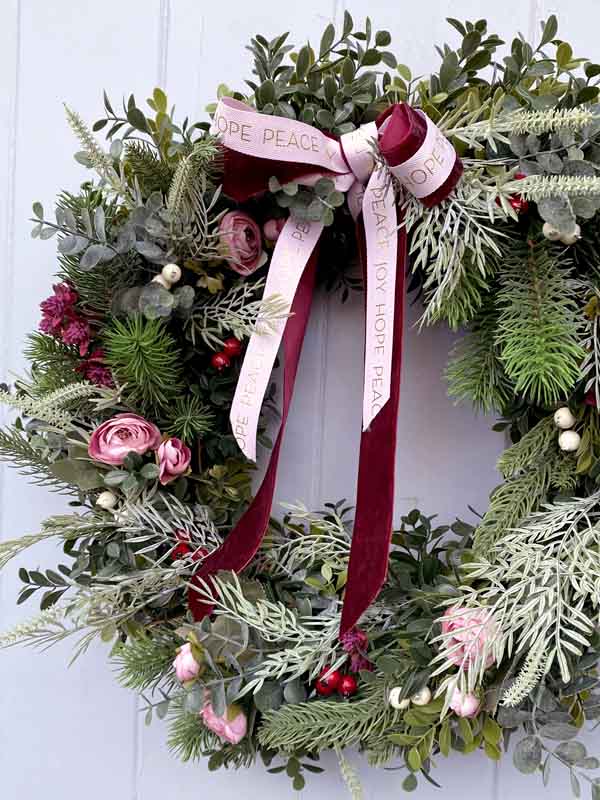 
                  
                    pink christmas wreath
                  
                