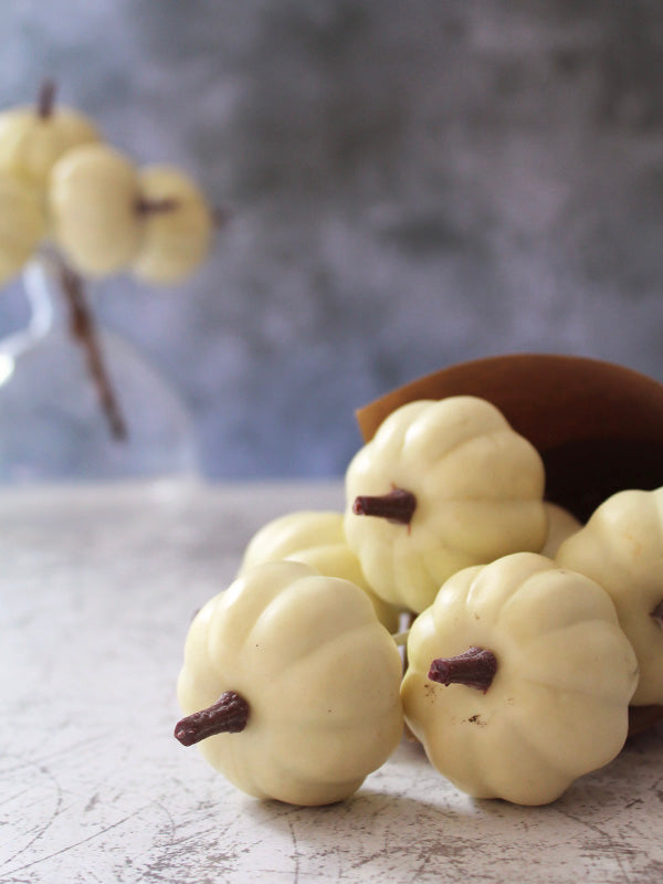 small cream pumpkins