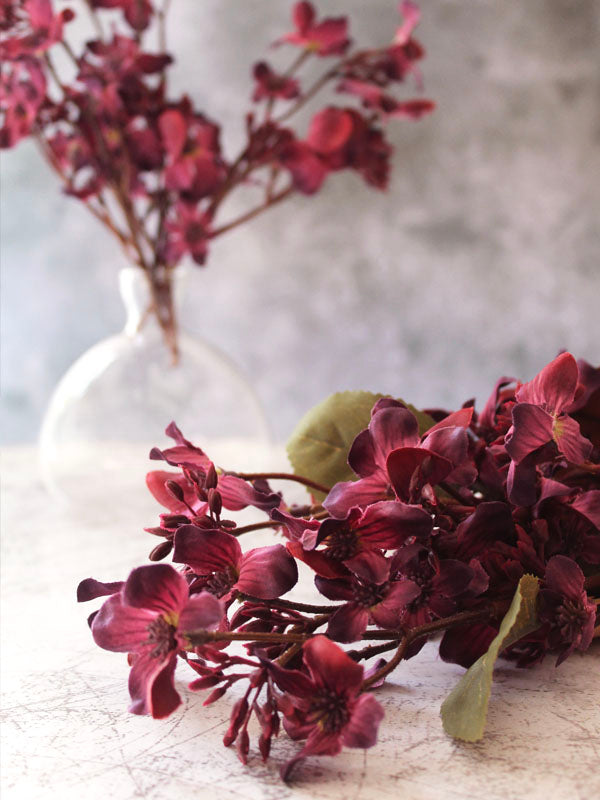 
                  
                    BURGUNDY FAUX FLOWERS
                  
                