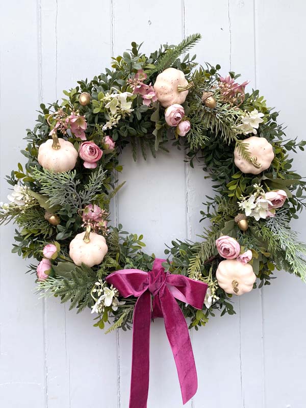 
                  
                    pink pumpkin wreath
                  
                