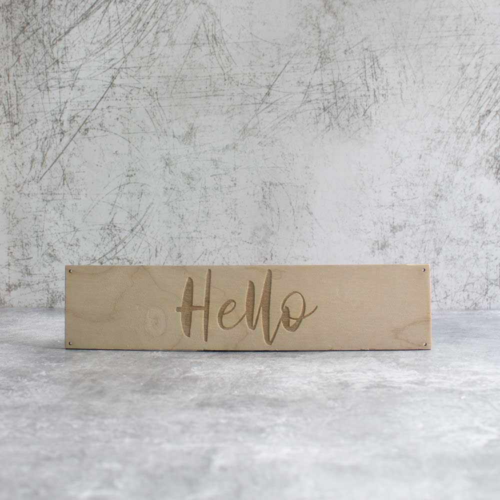 Hello wreath sign