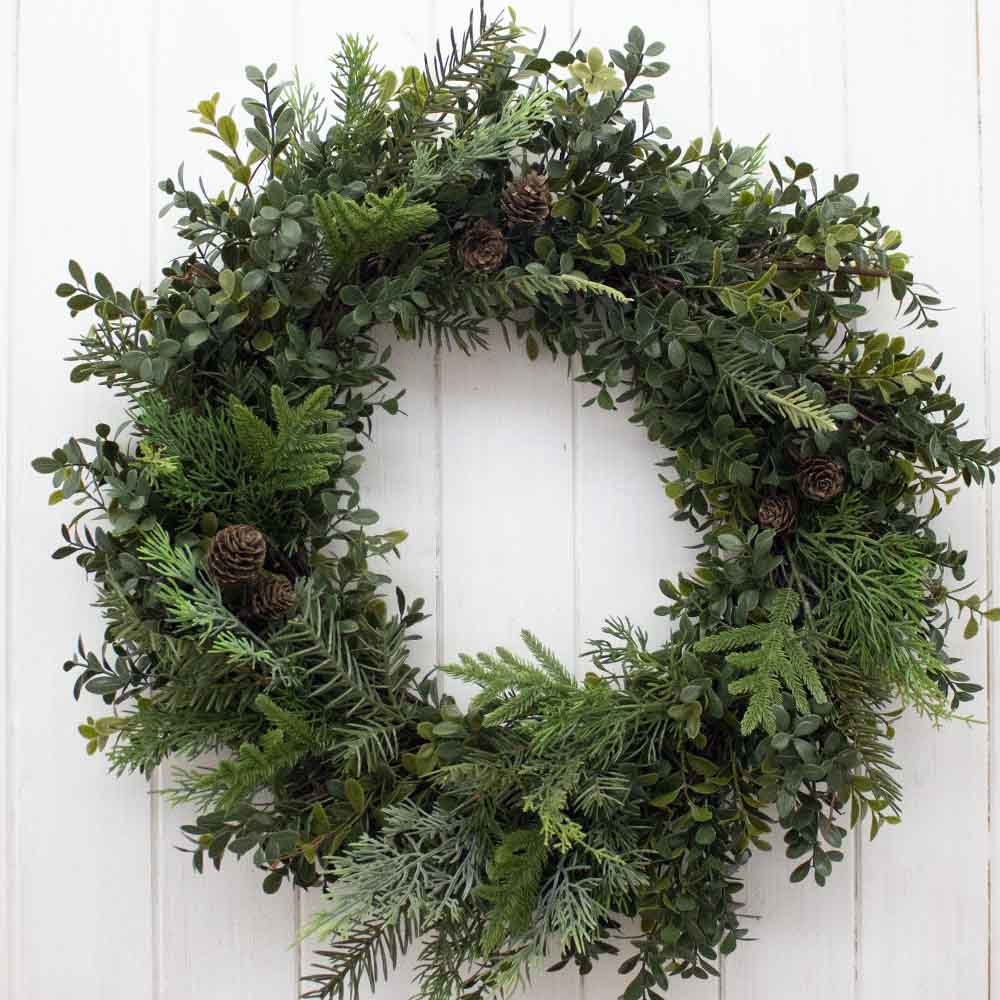 
                  
                    pine cones wreath
                  
                