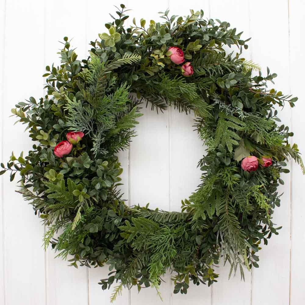 Pink Flower Wreath