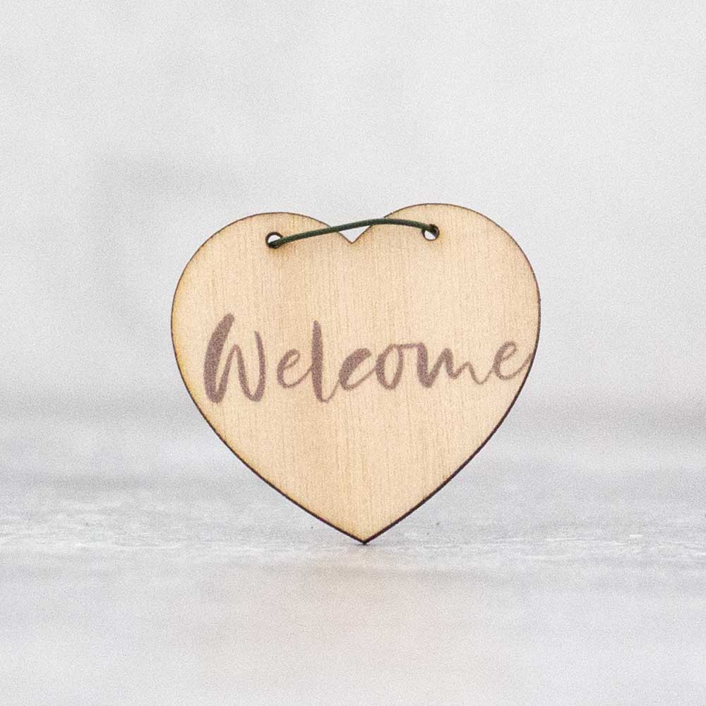 
                  
                    welcome wooden heart
                  
                