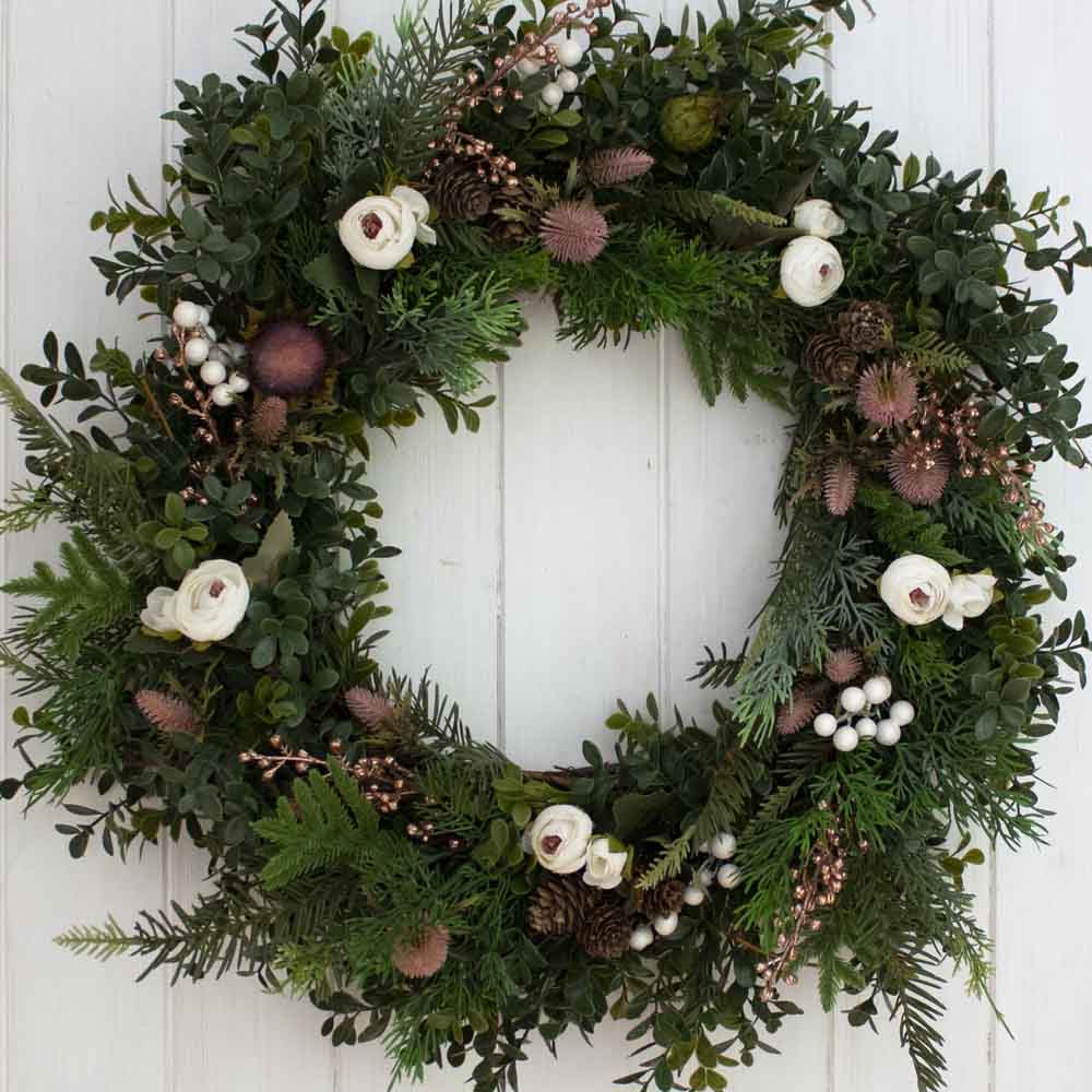 
                  
                    White and Rose Gold Wreath
                  
                